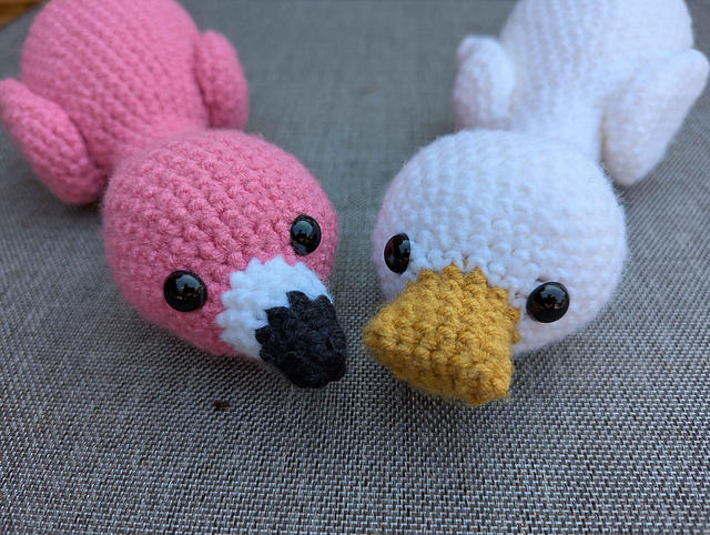 Leggy Goose and Flamingo