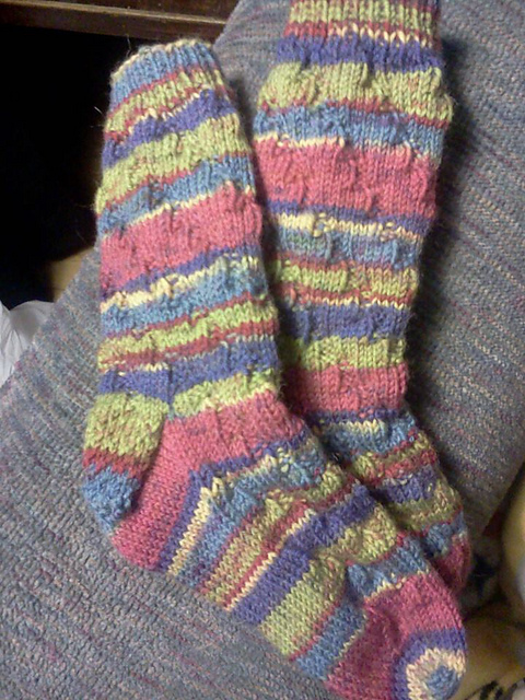 Staggered Rib Socks