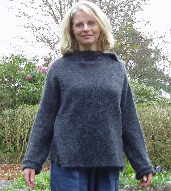 Mohairbluse i A-facon