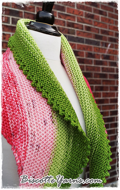 Watermelon Slice shawl