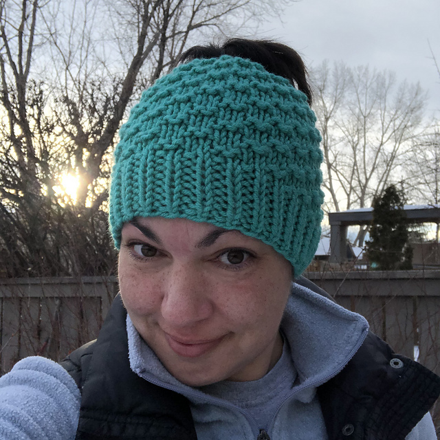 Bumpy Road Bun Beanie