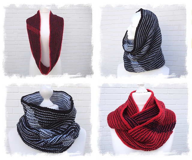 Zweifarbenspiel Cowl + Loop