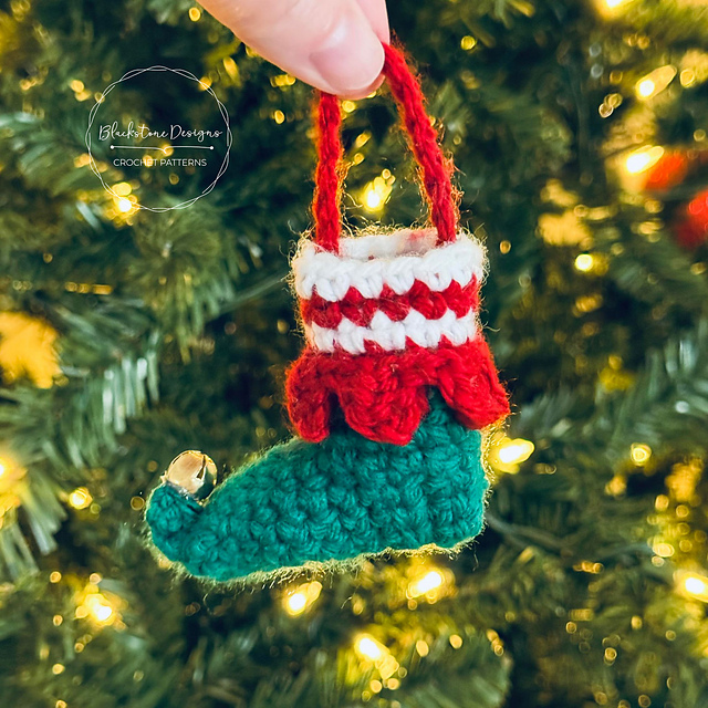 Elf Slipper Christmas Ornament