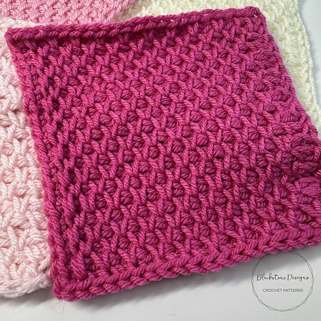 Tunisian Smock Stitch Afghan Square