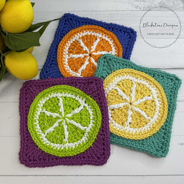 Citrus Slice Granny Square