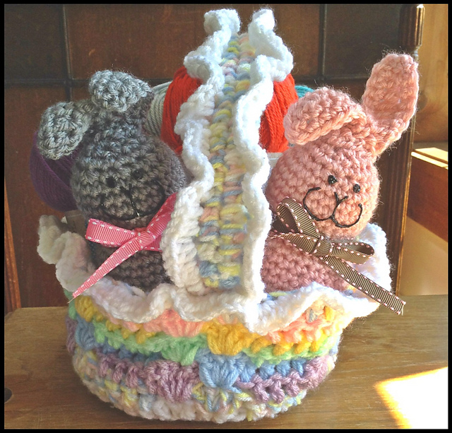 Rainbows and Ruffles Easter Basket