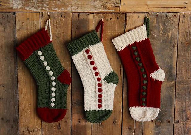 Ravelry: Snowbobbles Christmas Stocking pattern by Sonya Blackstone