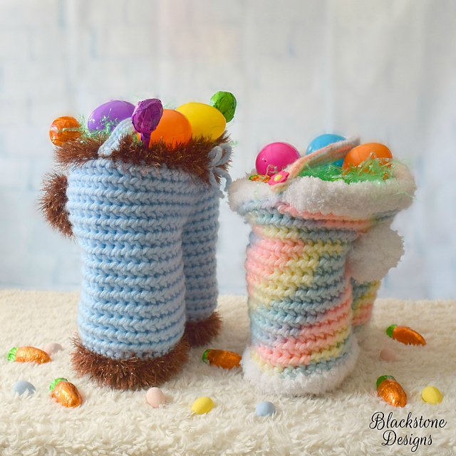 Ravelry Funny Bunny Pants Easter Basket pattern by Sonya Blackstone