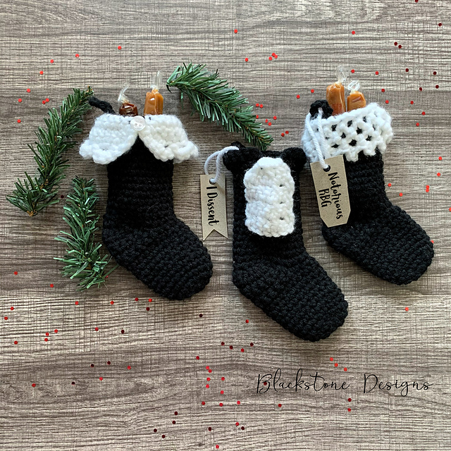 Ravelry: RBG Mini Stocking pattern by Sonya Blackstone