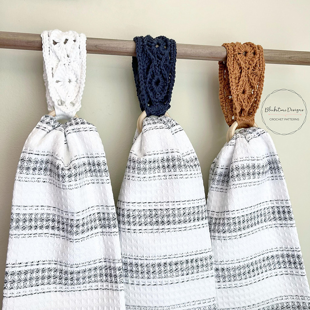 Bavarian Stitch Towel Hangers