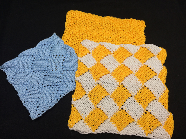 Entrelac Dishcloth - Two Ways!