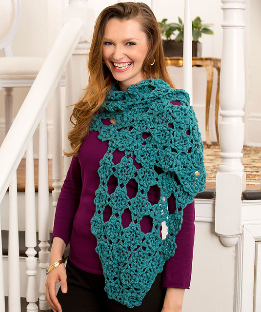 Flowers 'Round My Shoulders Shawl