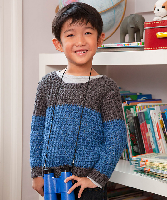 Ravelry ColourBlock Crochet Jumper pattern by Nancy Nehring