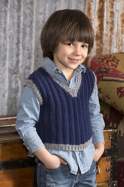 Boy's Seeded Rib Vest