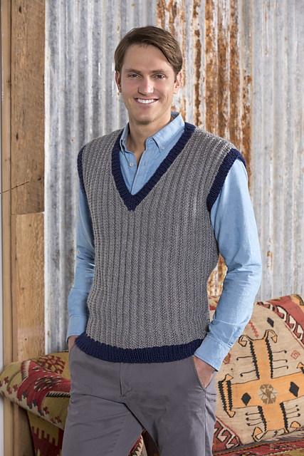 Man's Seeded Rib Vest