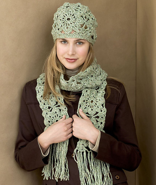 Crochet Squares Hat & Scarf