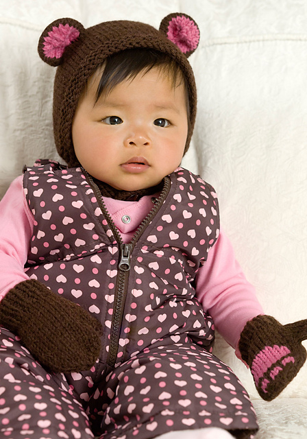 Bear Cub Hat and Mitts