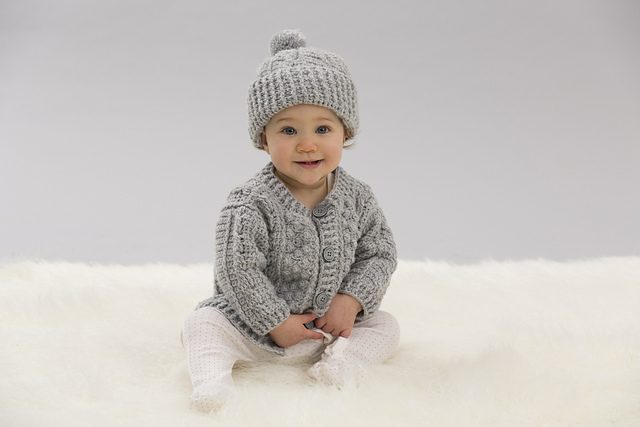 Aran Stitch Cardigan & Hat (Hat)
