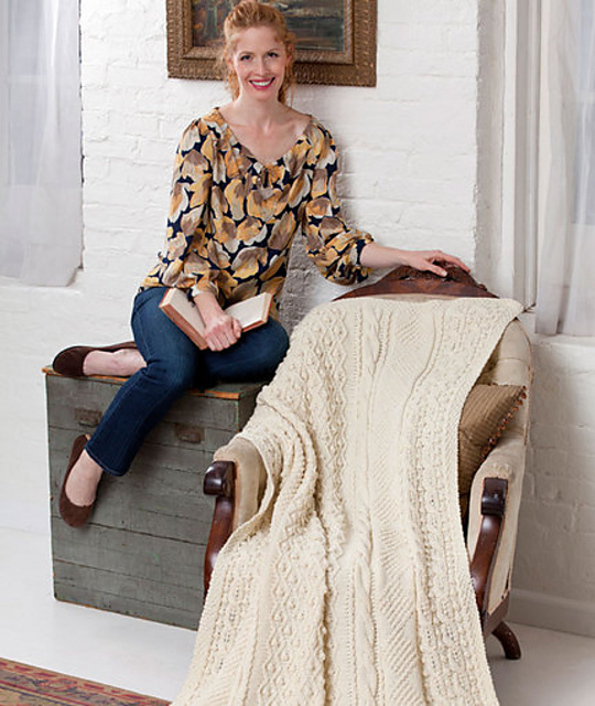 Isle of Aran Throw (one piece)