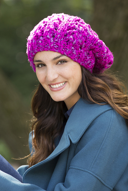 Eyelet Rib Slouchy Hat