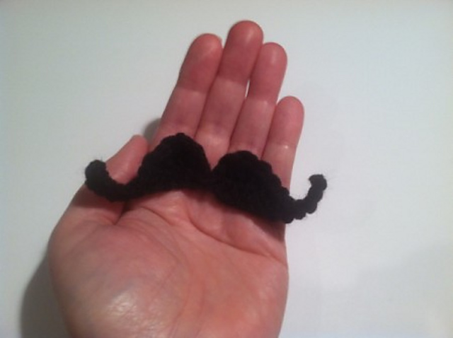 Crochet Mustache Applique