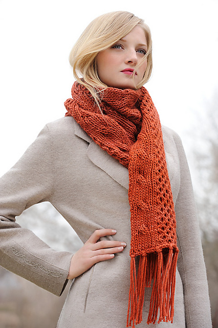 Peruvian Cabled Scarf