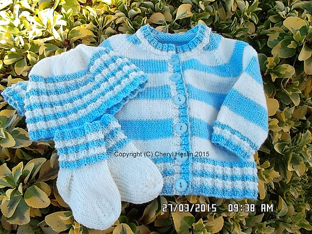 Kaiden cardigan, hat & socks