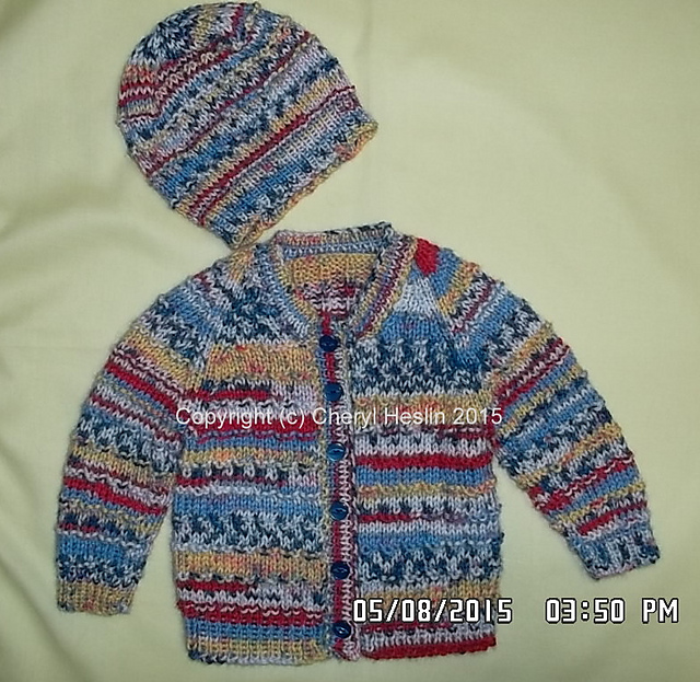 Trent baby cardi and hat