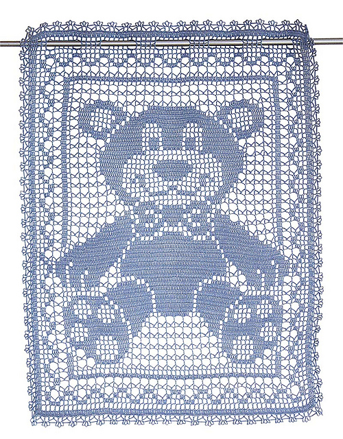 FreddyBear — Small curtain in Filet Crochet