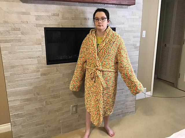 Wide Collar Bathrobe