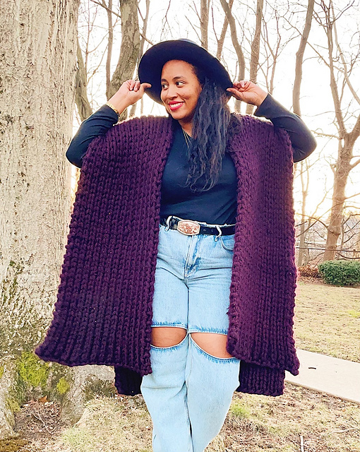 Weighted Knit Poncho