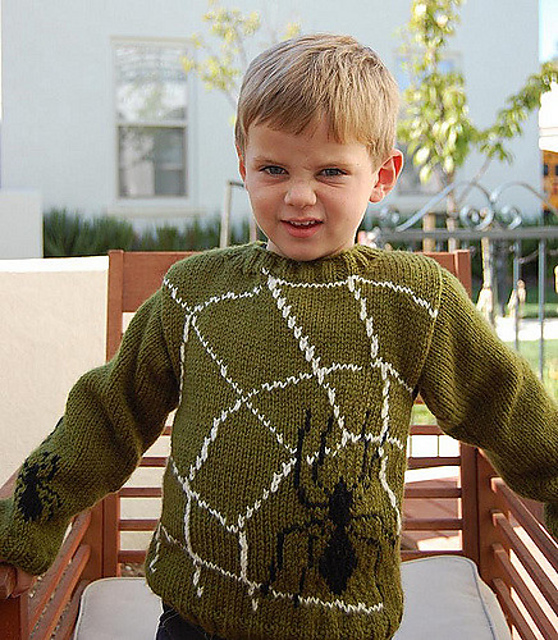 Halloween Sweaters - Spiderwebbed, Ghostly and Pumpkinhead