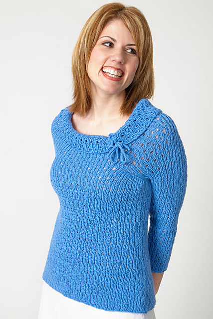 Ribbed Pullover with Collar Variation