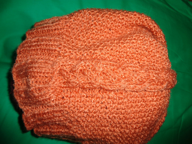 Braided Cable & Moss Beanie