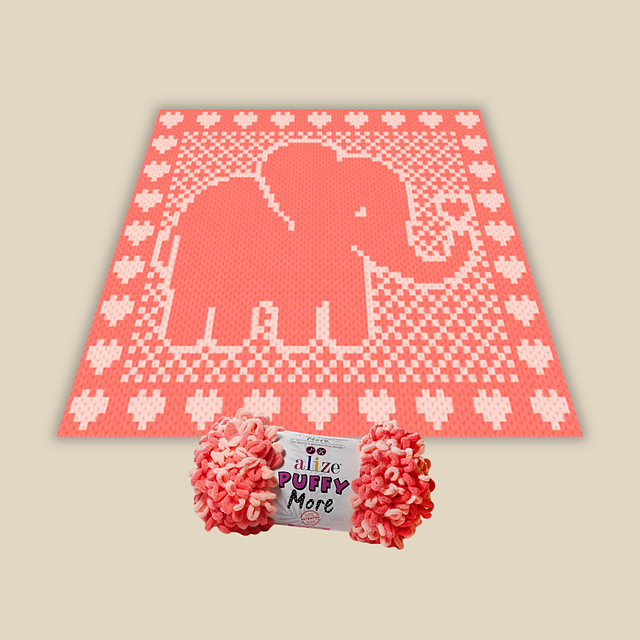Elephant baby blanket