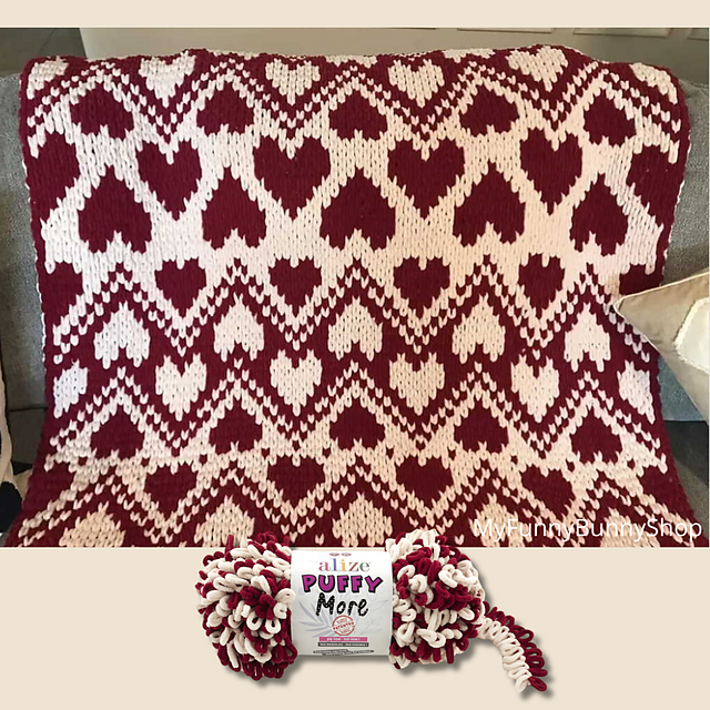 Zig Zag Hearts blanket