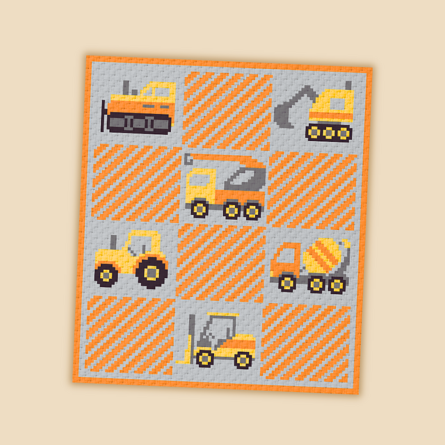 Construction Vehicles blanket