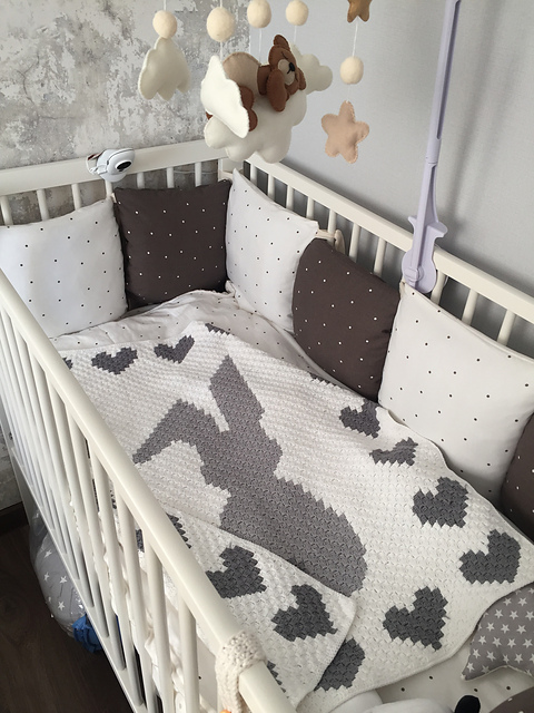 Rabbit baby blanket