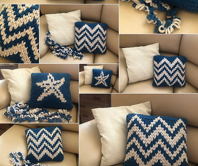 Zig Zag Star pillow case