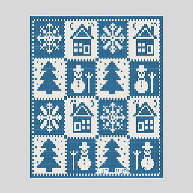 Winter Checkered Blanket