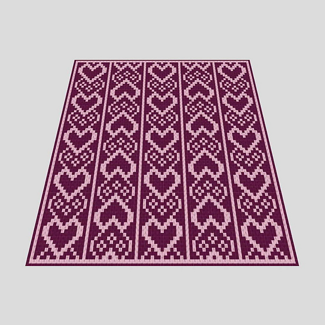 Heart Braids blanket
