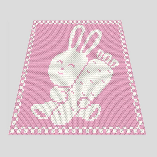 Bunny with carrot blanket