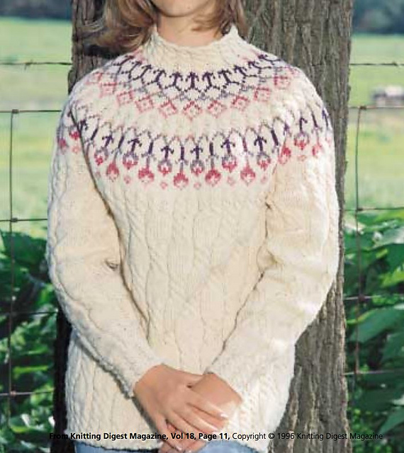 Floral Cable Pullover