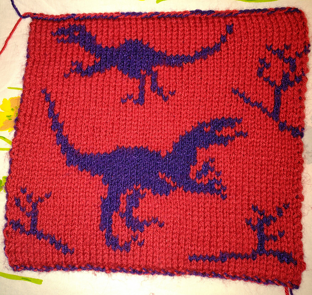 Free R Raptor Pattern Ravelry: Utahraptors Blanket Square pattern by Mandy Kay