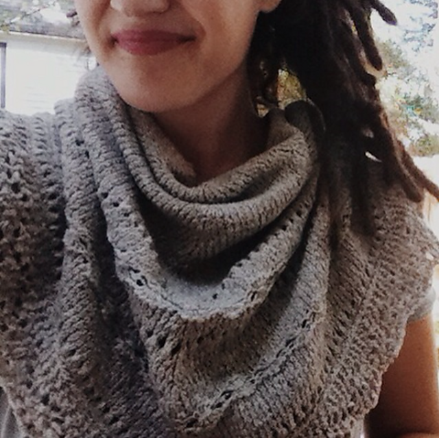Gathered Flowers Shawl