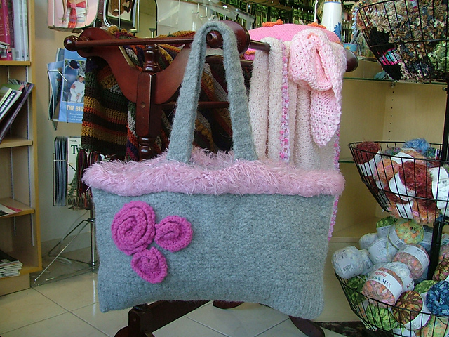 Felted Flower Messenger Bag