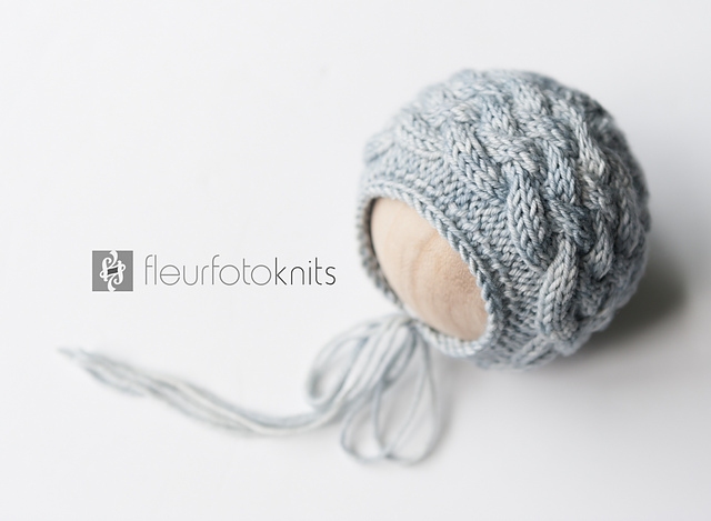 Celtic Cable Newborn Bonnet