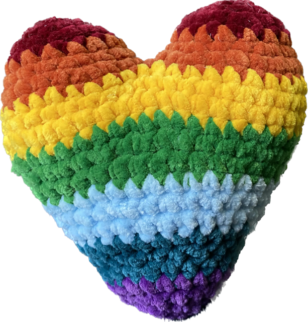 Pride Rainbow Heart Plush