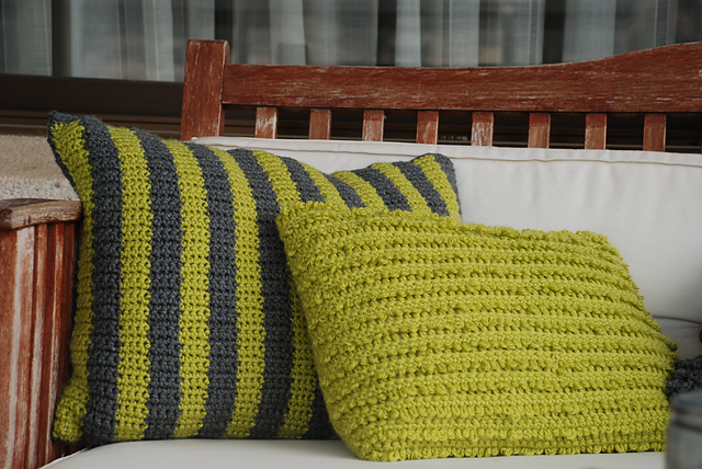 Vertical striped cushion