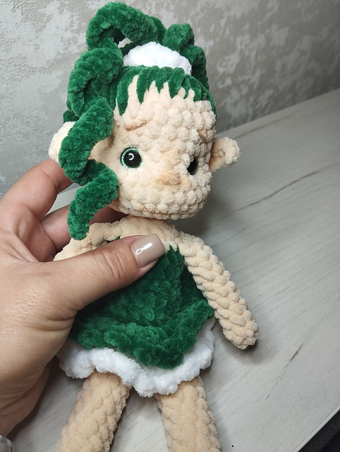 Green Hair Fairy Doll